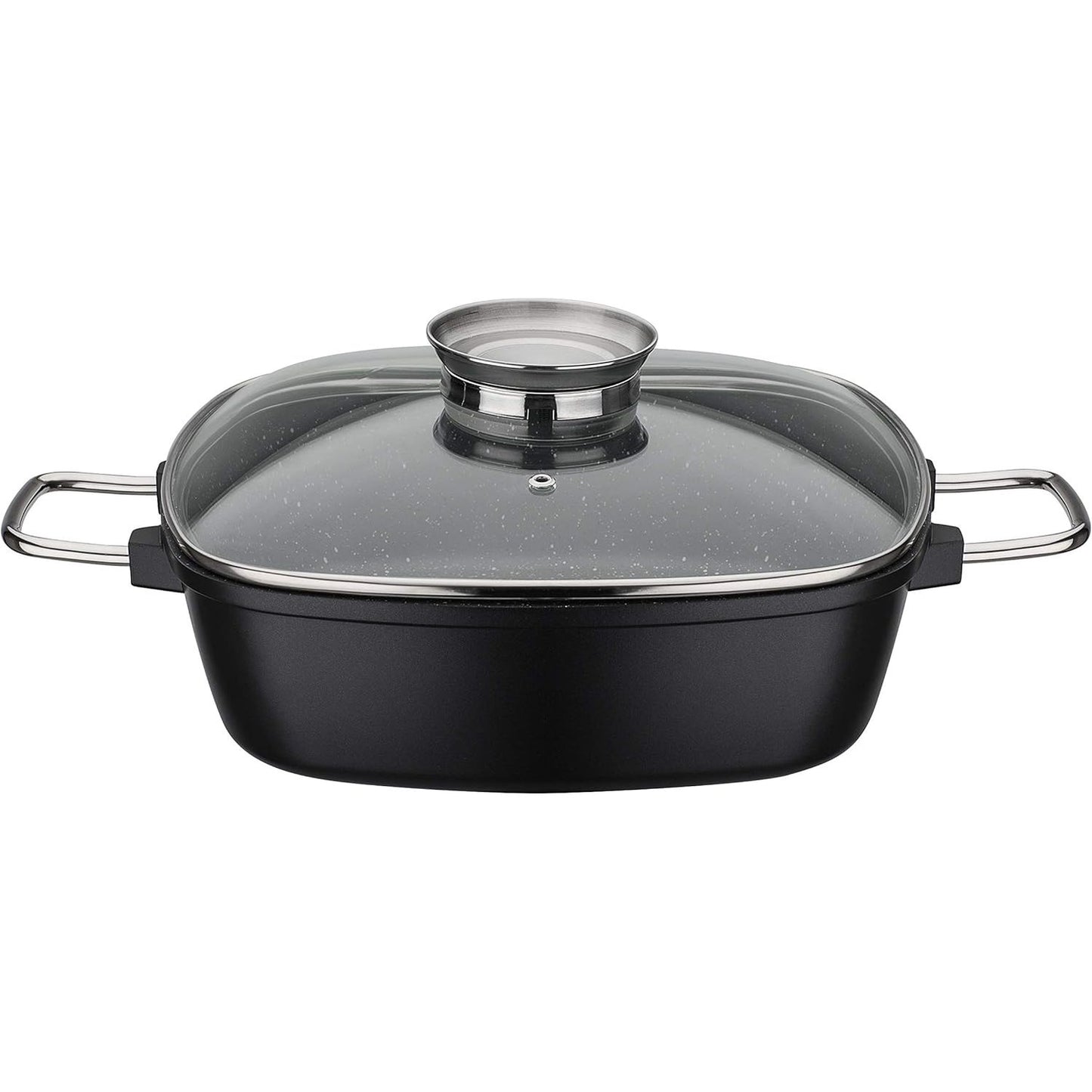 251282 - GSW 414579 Pjekje katrore Gourmet Granit, alumini, e zezë - 28 x 28 x 8.5 cm