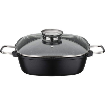 251282 - GSW 414579 Pjekje katrore Gourmet Granit, alumini, e zezë - 28 x 28 x 8.5 cm