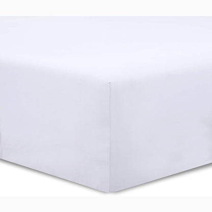 202174 - VISION - Çarçaf i Montuar për Krevat King Size (200x200cm), 100% Pambuk, Me Qoshë Elastike, Endje e Ngushtë 57 Fije, Përshtatet për Dyshekë Deri në 30cm, i Rehatshëm, i Laret në Lavatriçe, i Certifikuar nga Oeko-Tex, i Bardhë