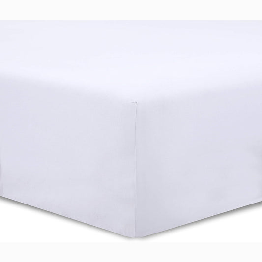 202174 - VISION - Çarçaf i Montuar për Krevat King Size (200x200cm), 100% Pambuk, Me Qoshë Elastike, Endje e Ngushtë 57 Fije, Përshtatet për Dyshekë Deri në 30cm, i Rehatshëm, i Laret në Lavatriçe, i Certifikuar nga Oeko-Tex, i Bardhë