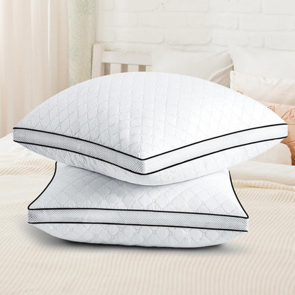 245509 - SLYBEAR Jastëk 80x80 cm me 2 copë, jastëk ortopedik anësor për gjumë, mbushje premium, jastëk qafe që merr frymë, për gjumë, për ulje, për shtrat, i butë dhe mbështetës, i lahet