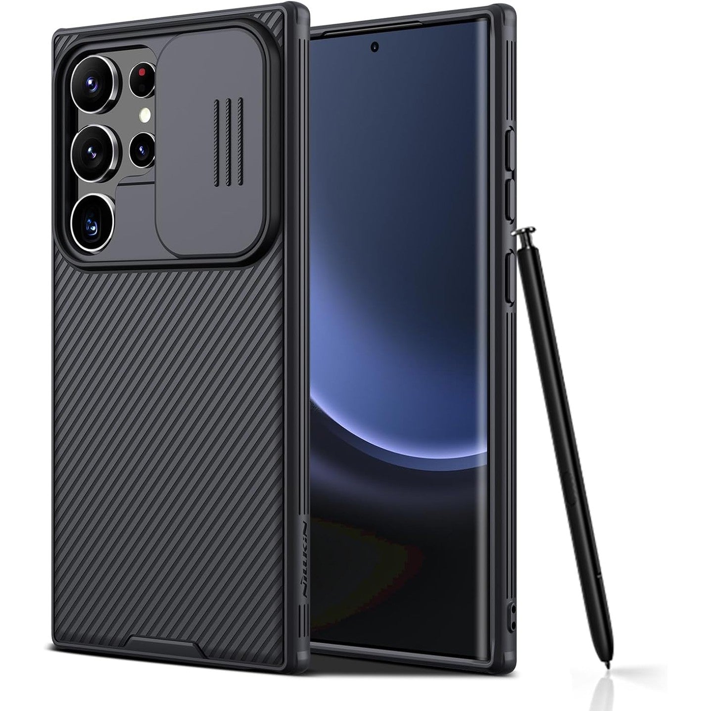 274080 - NILLKIN Mbrojtëse CamShield Pro për Galaxy S24 Ultra 5G, Mbrojtje Rrëshqitëse e Kamerës, Mbrojtëse e Hollë Rezistent ndaj Goditjeve për Samsung Galaxy S24 Ultra 6.8 Inç - E Zezë