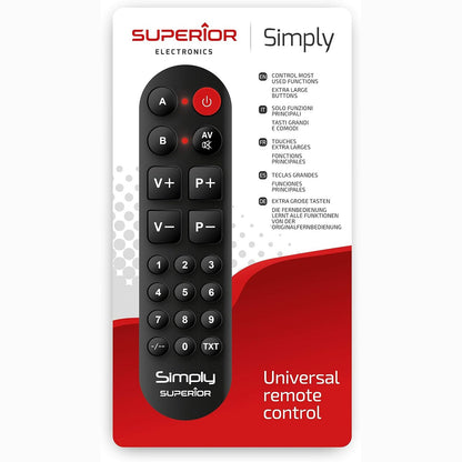 267010 - SUPERIOR ELECTRONICS SIMPLY Numeric - Telekomandë Universale Vetë-Mësuese me Dy Banka Memorieje - SUPTLB002
