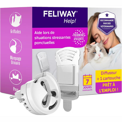 224541 - FELIWAY Ndihmë! - Difuzues + Mbushje me Feromone Qetësuese për Macet (furnizim 7-ditor)