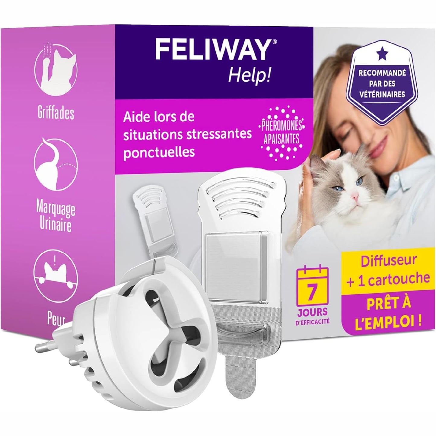 216161 - FELIWAY Difuzues + Mbushje me Feromone Qetësuese për Macet (furnizim 7-ditor)