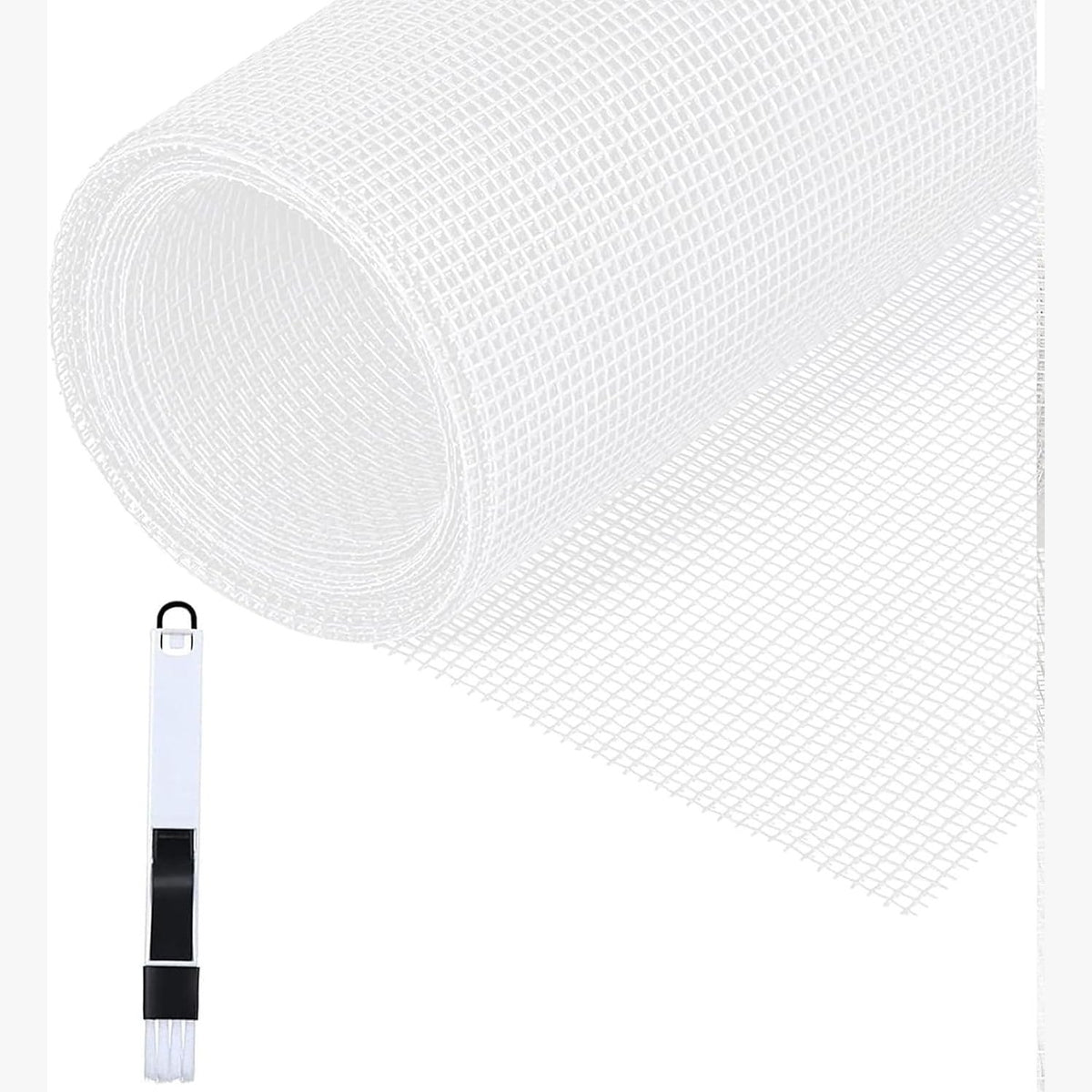 314193 - FILLIS Rrjetë Mushkonjash, 150 x 300 cm, Rrjetë Mushkonjash prej Fiberglasi, me Metër dhe Furçë Pastruese, për Dritare, Dyer Ballkonesh dhe Dhoma Ndenjeje, e Bardhë