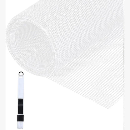314193 - FILLIS Rrjetë Mushkonjash, 150 x 300 cm, Rrjetë Mushkonjash prej Fiberglasi, me Metër dhe Furçë Pastruese, për Dritare, Dyer Ballkonesh dhe Dhoma Ndenjeje, e Bardhë