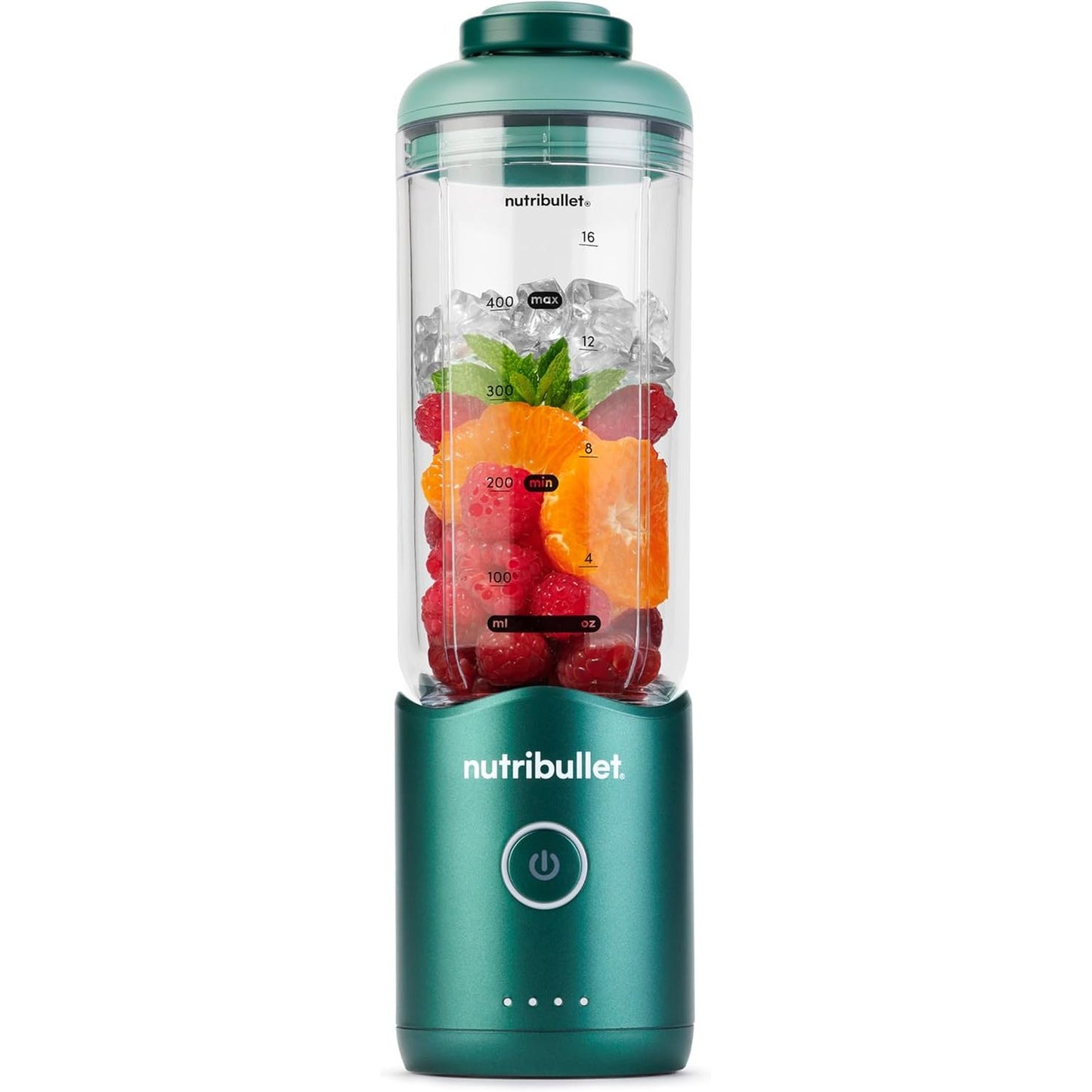 288316 - NUTRIBULLET Flex 590ml Blender Portativ për Smoothie, kapak pijeje, thërrmon akullin dhe frutat e ngrira, USB-C, gotë pa BPA, pastrohet lehtë, Jeshile Pylli (NBP013GR)