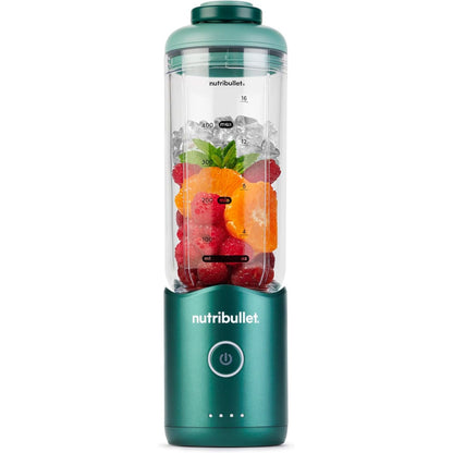 288316 - NUTRIBULLET Flex 590ml Blender Portativ për Smoothie, kapak pijeje, thërrmon akullin dhe frutat e ngrira, USB-C, gotë pa BPA, pastrohet lehtë, Jeshile Pylli (NBP013GR)