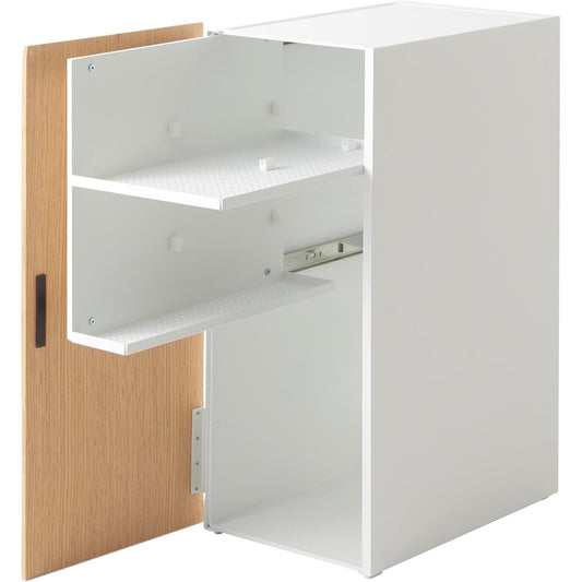 191043 - YAMAZAKI 2109 TOWER Organizues për Konsolë Lojërash, Materiali: Çelik, Dru, Magnet, Silikon, Ngjyra: i Bardhë, Stil Minimalist, Dimensionet: 24.7 x 36.5 x 60.3 cm