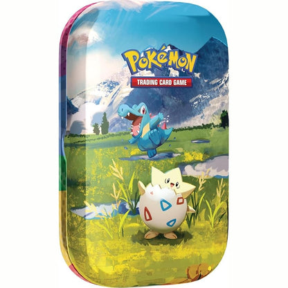 141797 - Pokémon: Mega Evolution Mini Box – Heronj Transcendentë – Togepi dhe Kaiminus (1 faqe ngjitëse, 1 kartë arti dhe 2 pako booster).