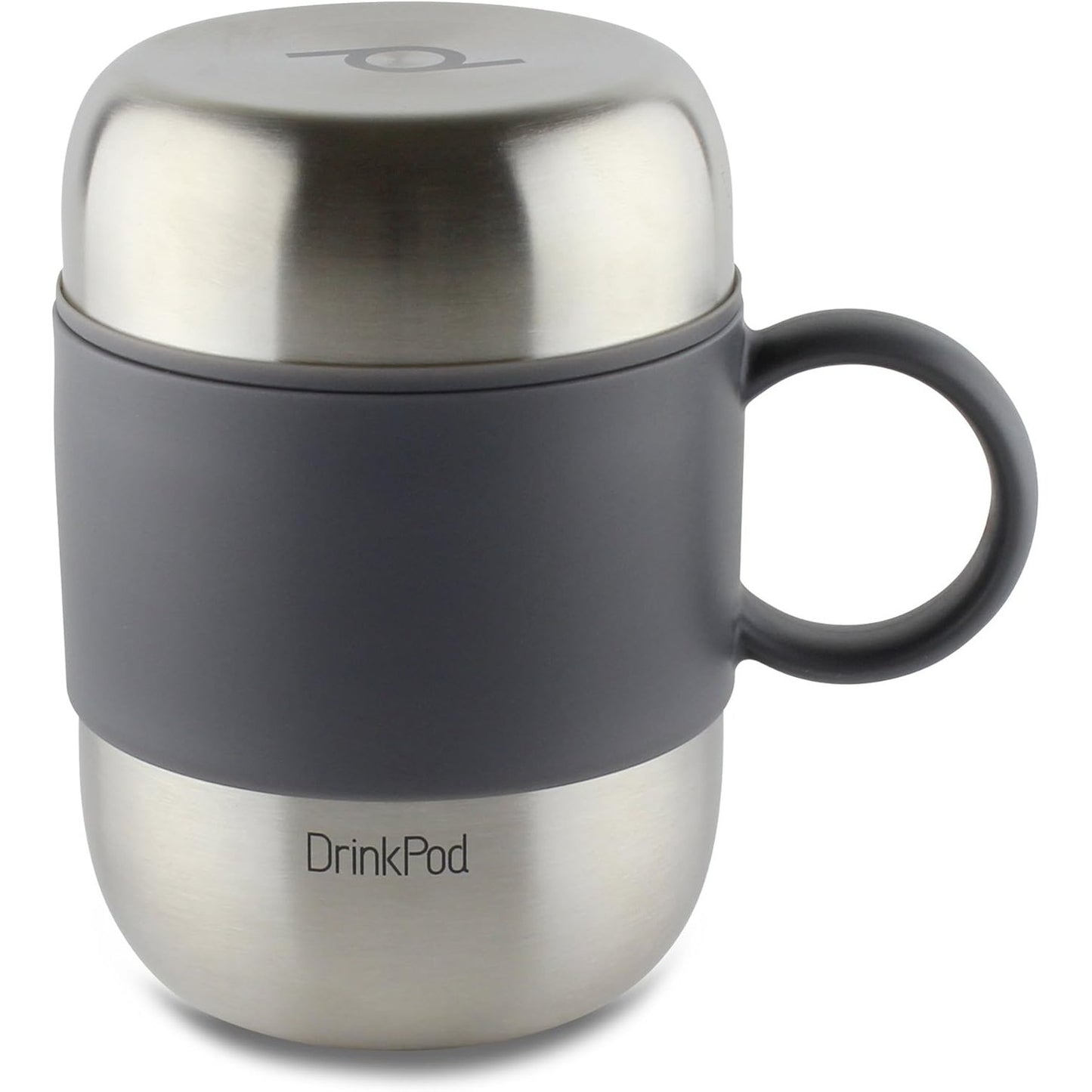 251445 - Drink Pod Filxhan i izoluar me dorezë çeliku inox, 0.28L, argjend, mban pijet të ngrohta për 6 orë
