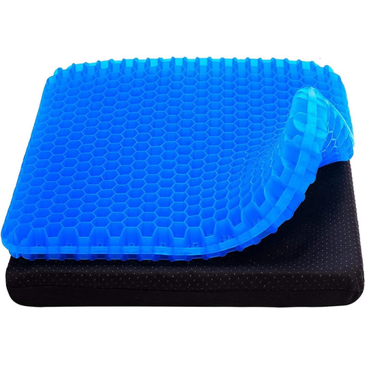 LPNHE963317352 - MARKA E PAJISUR - Jastëk Sedilje Xheli, Dizajn Hoeje Blete, Trashë, për Lehtësimin e Dhimbjes së Koksikut, Përshtatet për Karrige me Rrota, Makinë, Zyrë dhe Shtëpi