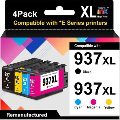 272946 - STARINK Fishekë printimi 937XL të pajtueshëm për HP 937, 937XL dhe 937e, pako me 4 copë
