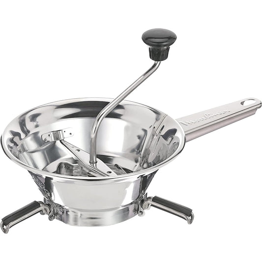 208956 - MULLINEX - Mulli manual për perime, modeli Classic A40106, prej çeliku inox, i vogël, i sigurt për lavastovilje, bluar lehtë, për pure, supa, komposto, i prodhuar në Francë