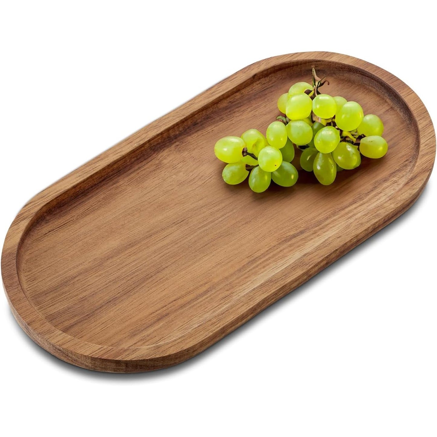 224988 - COM-FOUR Set Tabakash prej Druri Akacie, 2X, dërrasa dekorative katrore, tabaka servirjeje për ushqime të lehta