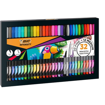 268505 - BIC Set stilolapsash Intensity me maja të holla dhe të mesme - Ngjyra të ndryshme, Kuti dhurate