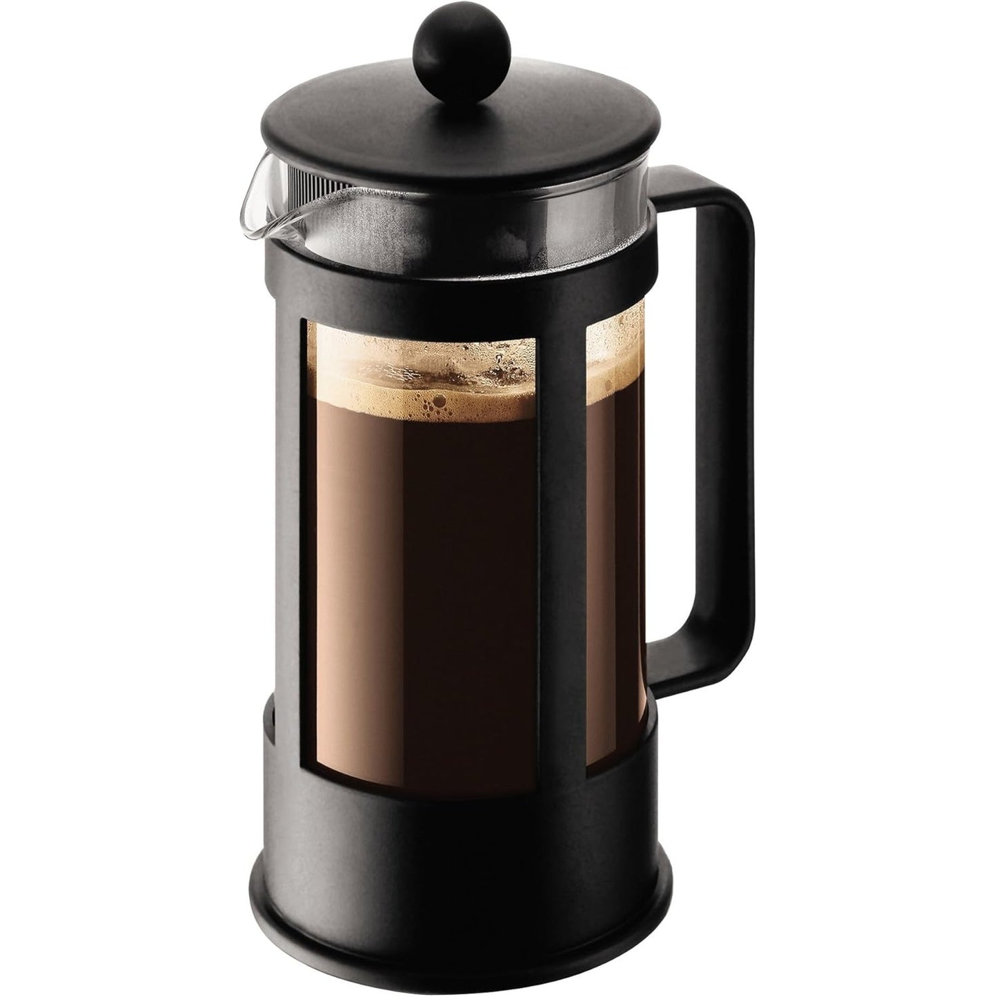 247796 - BODUM Makinë kafeje Kenya 350 ml / 3 Filxhanë - Presë franceze manuale nga qelqi borosilikat dhe çelik inox, mund të lahet në lavastovilje, prodhuar në Portugali