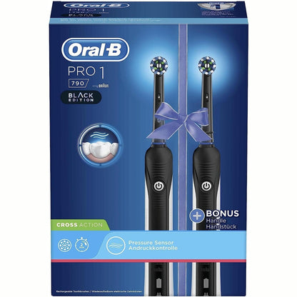 316191 - ORAL-B Furçë dhëmbësh elektrike e rikarikueshme PRO 750 CrossAction, 1 dorezë e zezë, 1 kokë furçe, 1 kuti plastike udhëtimi