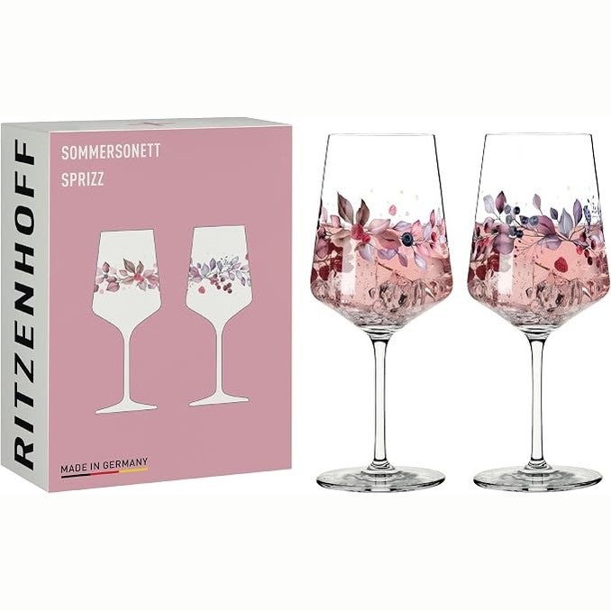 168138 - RITZENHOFF Gotë Aperitivi 500ml - Set prej 2 Copash me Motiv Manaferra - Seria Sonnet Veror - Prodhuar në Gjermani