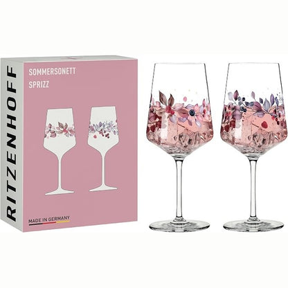 168138 - RITZENHOFF Gotë Aperitivi 500ml - Set prej 2 Copash me Motiv Manaferra - Seria Sonnet Veror - Prodhuar në Gjermani