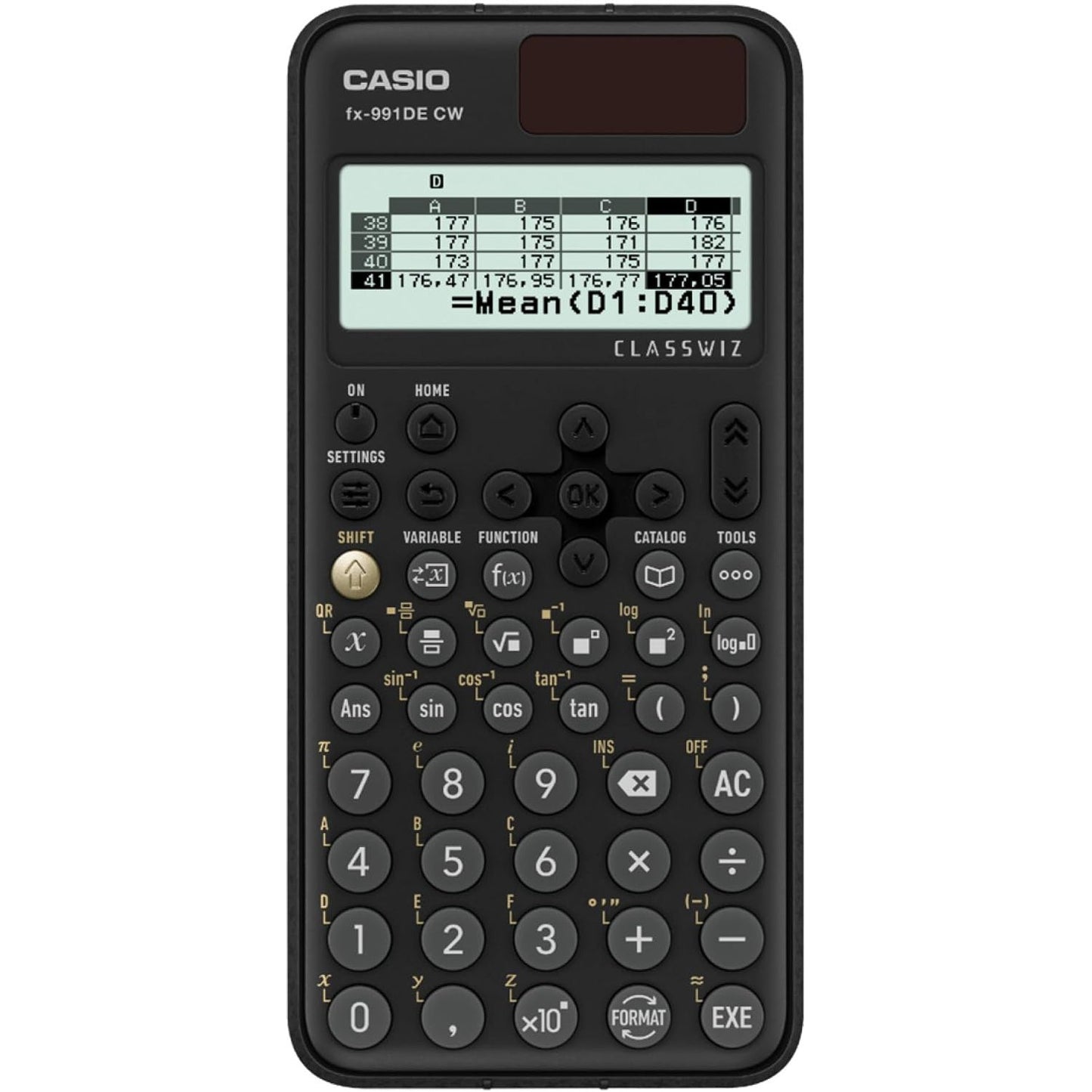 266543 - CASIO Kalkulator shkencor FX-991DE CW ClassWiz me kuti mbrojtëse, navigim në menunë gjermane (Edicion i kufizuar)