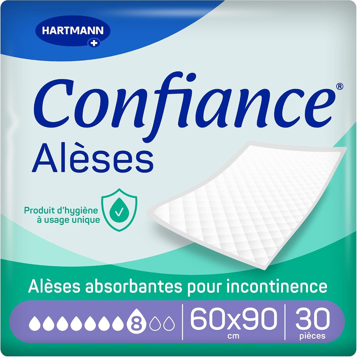 317567 - Confiance® Mbrojtës Dysheku, përmasat 60 x 90 cm, niveli i thithjes 8 pika, paketimi mund të ndryshojë