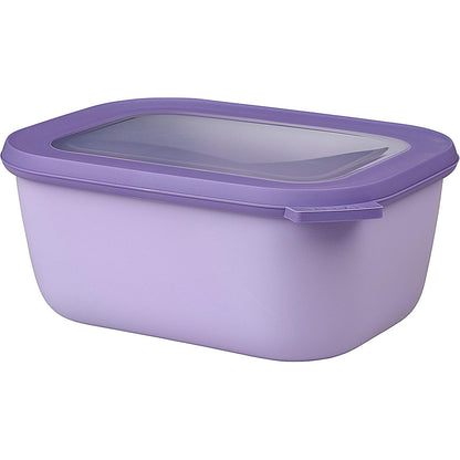 219562 - MEPAL Multi Bowl Cirqula Rectangular, kapacitet 1500 ml, e përshtatshme për mikrovalë dhe frigorifer, Vjollcë e ndezur