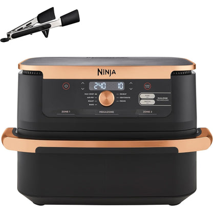 288078 - NINJA Fritezë ajri Foodi FlexDrawer, 10.4 hapësira, ndarës të lëvizshëm, 7-në-1, e zezë dhe bakri, AF500EUCP