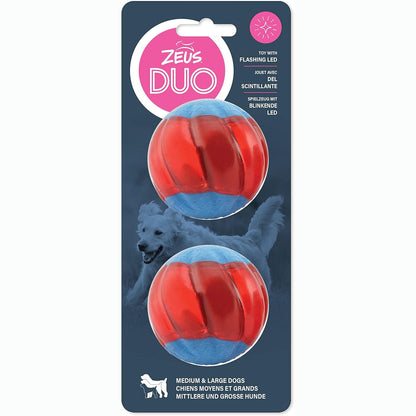 254078 - Zeus Duo Topa me LED, Lodër Interaktive për Qen, e Madhe