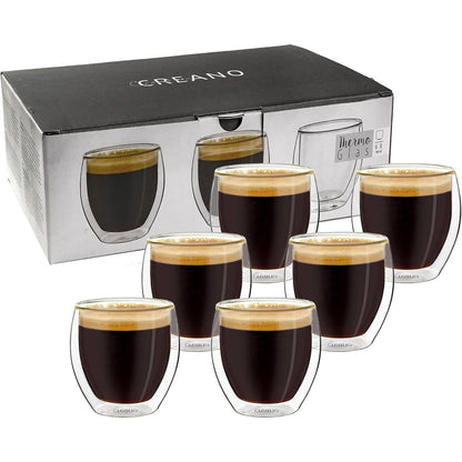 225160 - GOTA ESPRESSO ME DY MURE CREANO 80ML - SET PREJ 6 - FILXHANË KAFEJE - GOTA TERMIKE ME EFEKT LUNDRUES