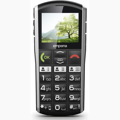 309633 - EMPORIA Telefon celular Simplicity për të moshuar, ekran 2 inç, i zi