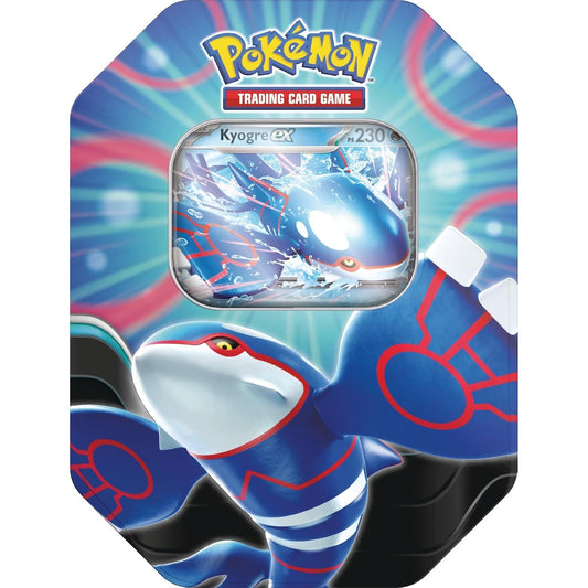 59575 - POKÉMON TCG: Kutia e Legjendave Cerulean - Kyogre-ex (me 4 Pako përforcuese dhe 1 Kartë Promocionale me Fletë Metalike)