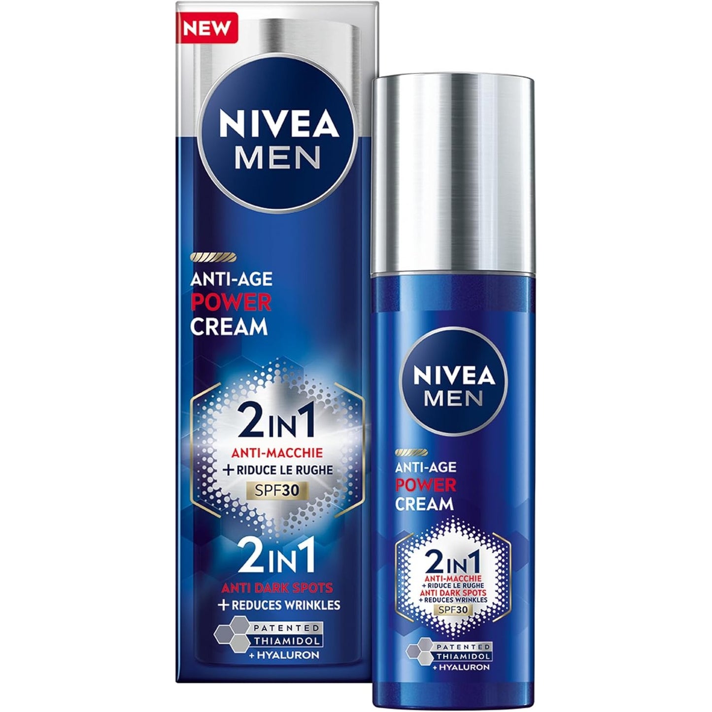 271822 - NIVEA MEN Luminous630 Krem 50ml - Kundër Rrudhave dhe Puçrave 2 në 1 SPF30, me acid hialuronik dhe tiamidol