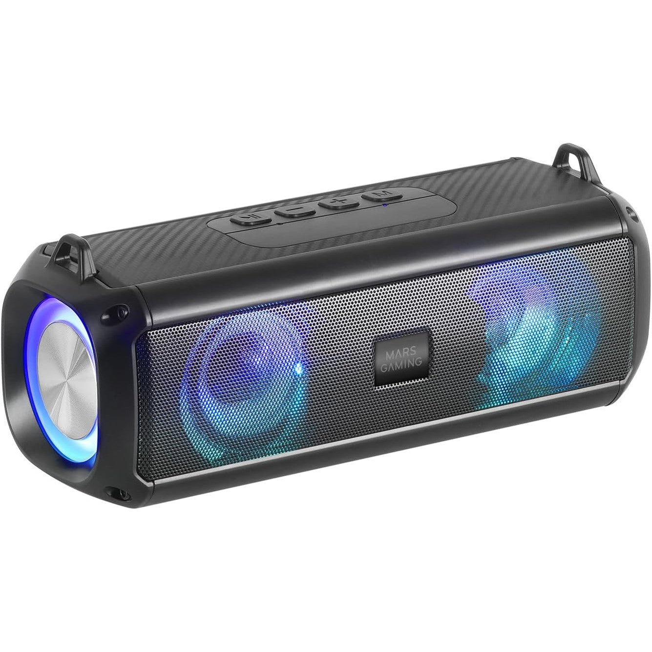 268787 - MARS GAMING MSB-XT Altoparlant Portativ 2-në-1 + Soundbar, Ndriçim Dinamik RGB, Sistem Zëri 20W me 4 Altoparlantë, Bluetooth 5.3, Radio AUX/MicroSD/USB/FM, Ngjyra e zezë