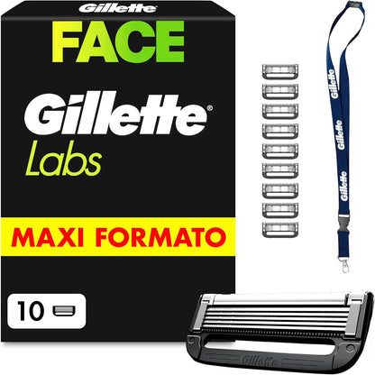 289621 - GILLETTE Brisqe Rroje Labs për Meshkuj | 10 Tehe Zëvendësuese Origjinale | Të Zeza