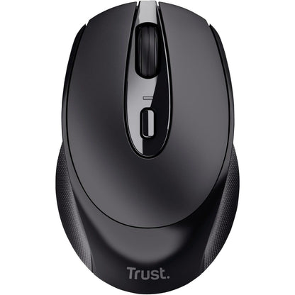 266722 - TRUST Maus pa tel i rikarikueshëm Zaya | 800-1200-1600 DPI | Mikro-marrës USB | Portë USB-C për karikim | Ngjyrë: e zezë