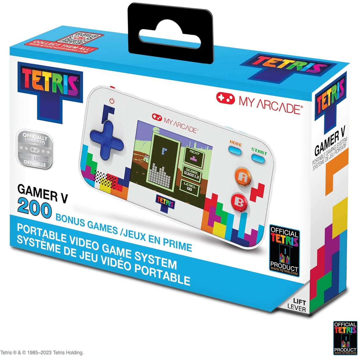 276624 - ARCADE IME Loja Tetris 201, Lojë LCD e zezë, 1 PC me butona kontrolli, Bateri USB-C