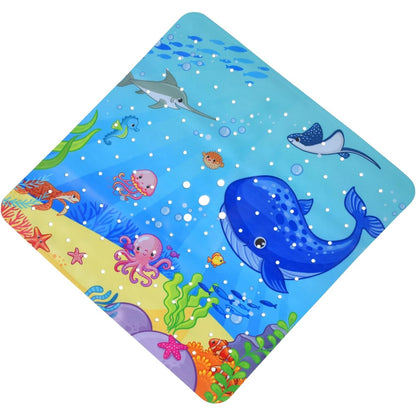 219880 - OTRAKI Dysheme banje kundër rrëshqitjes 53x53cm, me vrima kullimi dhe gota thithëse, e larë në lavatriçe, për foshnje, blu