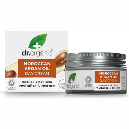 289898 - DR ORGANIC Krem dite me vaj argani maroken për lëkurë normale dhe të thatë, natyral, vegan, pa mizori, pa parabene dhe SLS, i ricikluar dhe i riciklueshëm, i çertifikuar organik, 50 ml