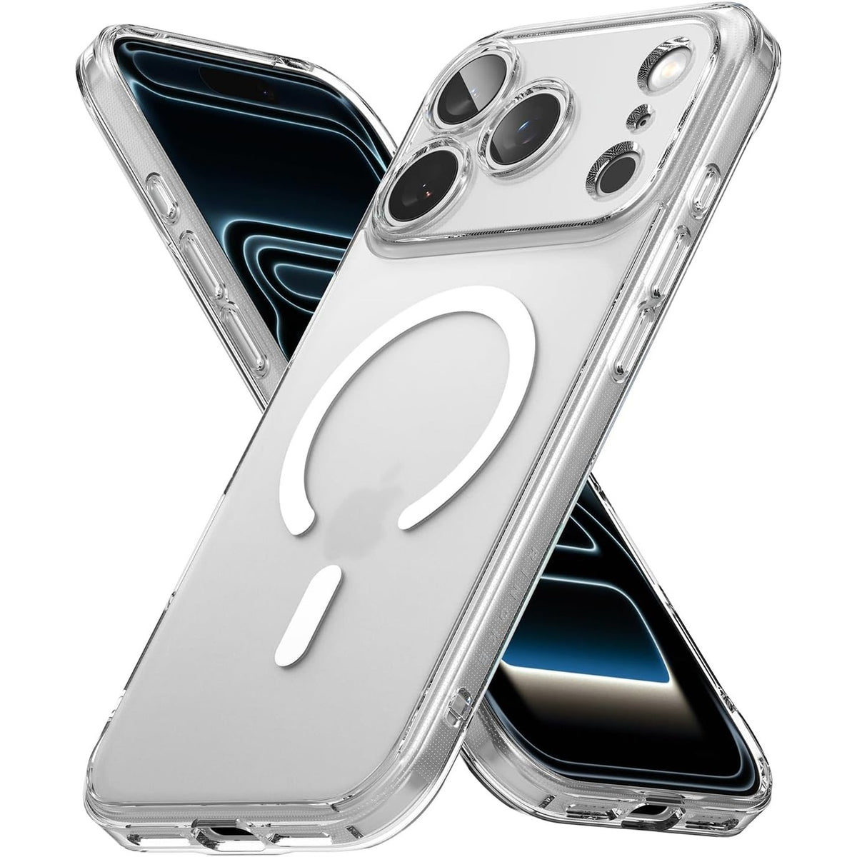 310174 - RINGKE Mbështjellëse magnetike Fusion për iPhone 17 Pro Max, [E pajtueshme me MagSafe], e verdhë minimale, transparente, me mbulesë të butë - Transparente mat
