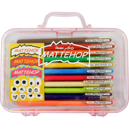 299679 - PENTEL Set stilolapsash me xhel K110-V, 14 ngjyra, super të pigmentuar