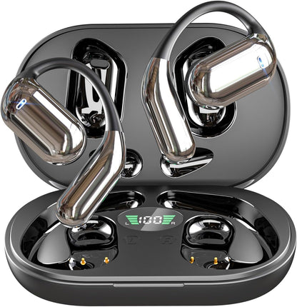 300042 - EUQQ KUFJE BLUETOOTH 5.4 ME 4 MIKROFONË, EKRAN DYFISHT LED, KUFJE PA TEL TYPE-C, 50 ORË PËRDORIM, IP7 PËR VRAJIM, FITNES, KALËRIM