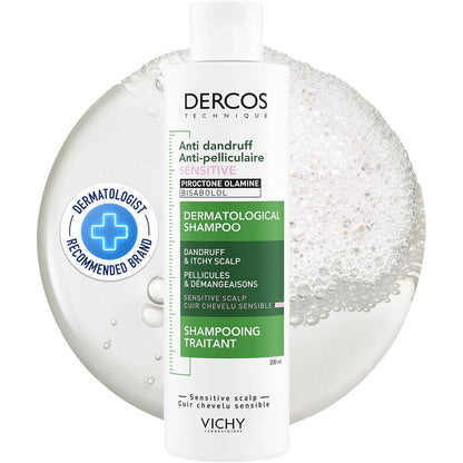 275541 - VICHY Dercos Shampo për trajtimin e zbokthit, Zbokth dhe Kruarje, Skalp i Ndjeshëm, 200ml