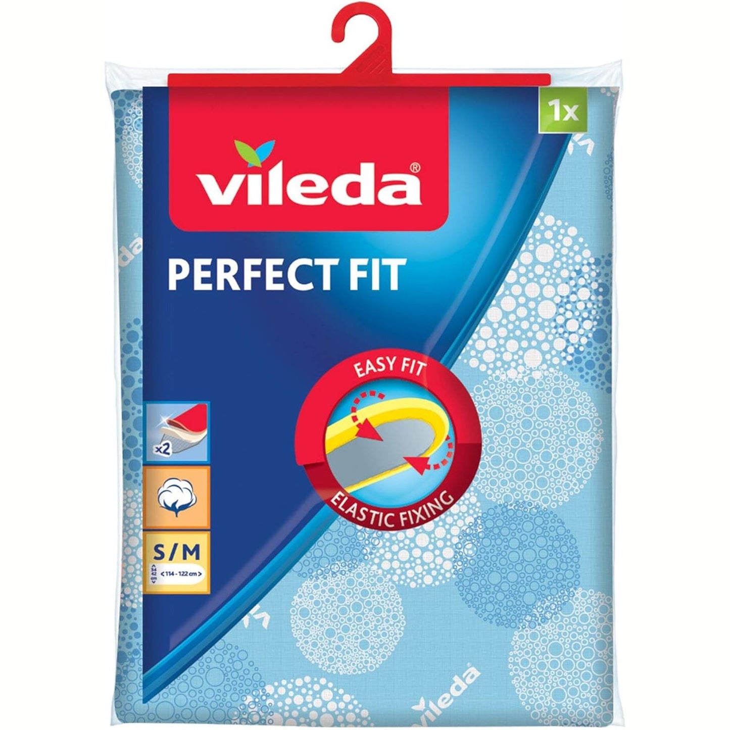 215895 - VILEDA Mbulesë elastike për dërrasë hekurosjeje, përshtatje optimale, blu
