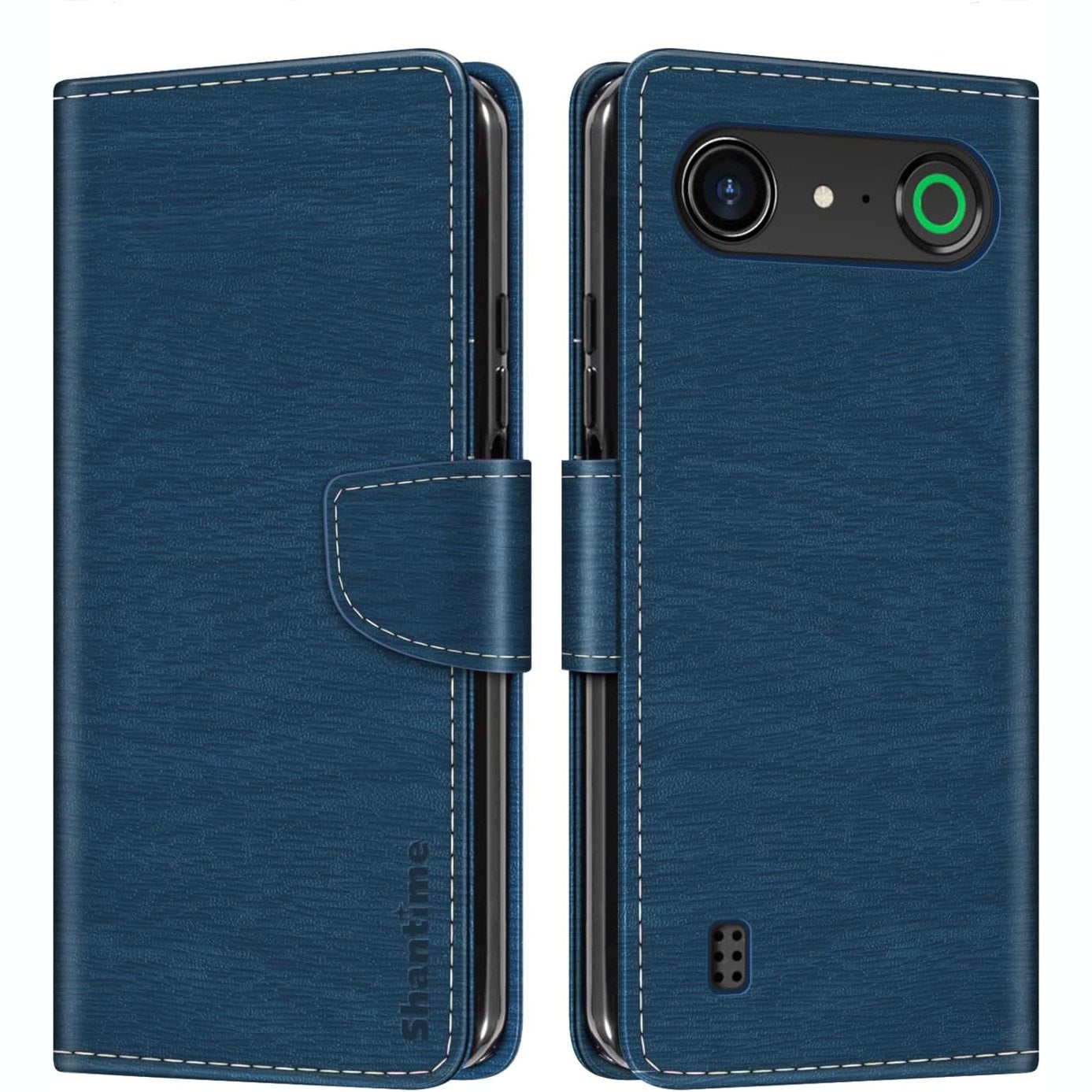 269399 - KUTI PORTOFOLI PREJ LËKURE SHANTIME PËR DORO AURORA A10, MBULIM SHUMËNGJYRËSHE ME HAPJE PËR KARTA, MBYLLJE MAGNETIKE, MBROJTJE E PLOTË (BLU)