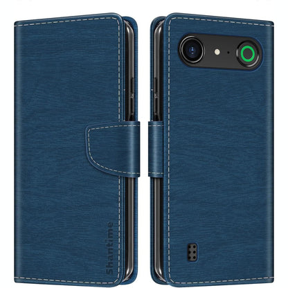 269399 - KUTI PORTOFOLI PREJ LËKURE SHANTIME PËR DORO AURORA A10, MBULIM SHUMËNGJYRËSHE ME HAPJE PËR KARTA, MBYLLJE MAGNETIKE, MBROJTJE E PLOTË (BLU)