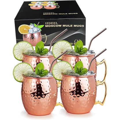 227877 - GOTA IZDEEL COPPER MOSCOW MULE, FILXHANË 550ML PËR KOKTEJE, SET (4 FILXHANË DHE 4 KASHTË)