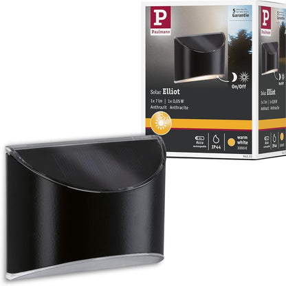 242180 - Paulmann Dritë Solare për Shteg 94233, Dritë LED për Jashtë, 1x0.05 vat, Plastikë Antraciti, 3000 K, E Bardhë e Ngrohtë
