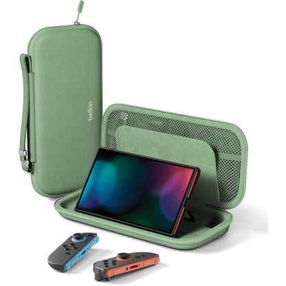 309048 - BELKIN Kuti për lojëra për Nintendo Switch 2, vend për AirTag, jeshile